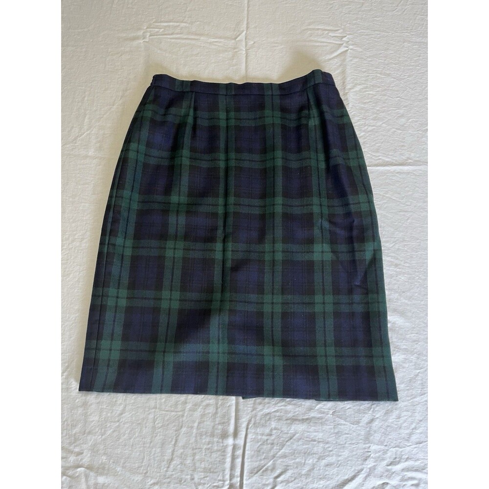 O’Neil of Dublin Black Watch Tartan Wool Kilt Pleated Skirt Womens 16P Petite